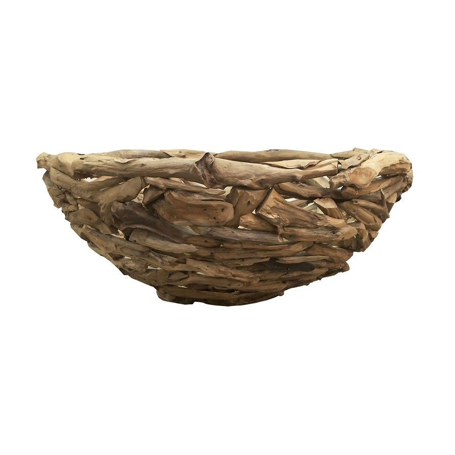 Atlas Lighting Loch Bowl | Transitional Natural Wood Decorative Bowl | Coffee Table & Entryway Centerpiece | 36 x 36 x 15 in | Model AC11445-01
