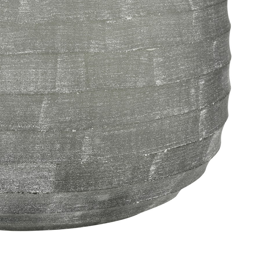Atlas Lighting Otto Small Vase | Modern Gray Frosted Glass | Shelf & Tabletop Decor | 8.75 x 8.75 x 8 in | Model AC11520-01