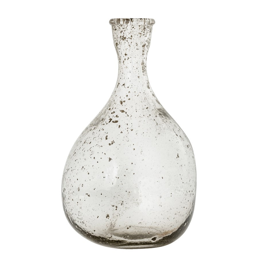 Atlas Lighting Tollington Tall Vase | Clear Gray Glass | Floor & Shelf Decor | 8 x 8 x 12.25 in | Model AC11644-01
