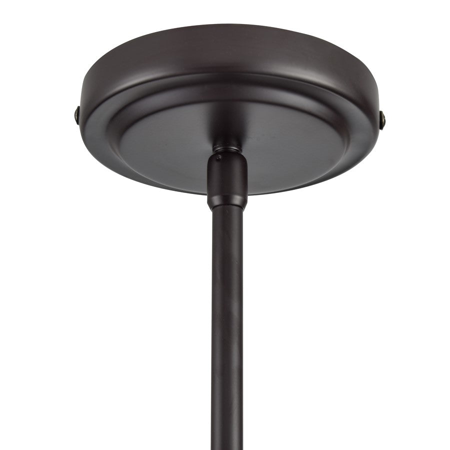 Atlas Lighting Boman 23in 3-Light Chandelier | Oil Rubbed Bronze and Clear Glass | Dining Room & Living Room | 23 x 23 x 14 in | Model CL11085-BZ