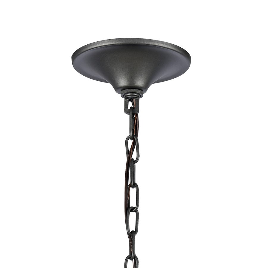 Atlas Lighting Madeline 32in 8-Light Chandelier | Transitional Dark Gray and Polished Nickel Metal | Dining Room & Living Room | Model CL11231-BK