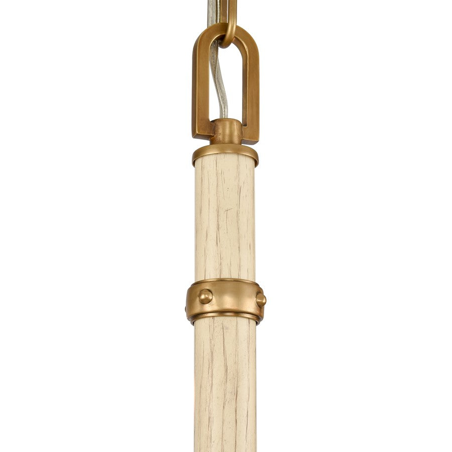 Atlas Lighting Neville 34in 12-Light Chandelier | Transitional Natural Brass and Bleached White Wood | Dining Room & Living Room | Model CL11270-BS