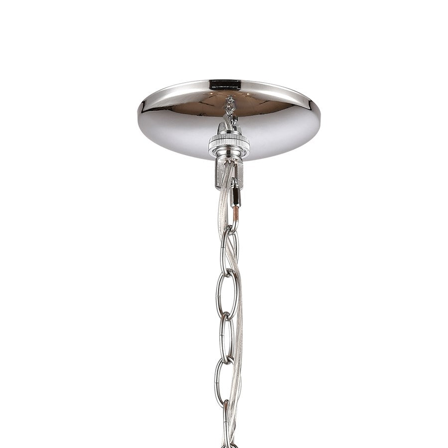 Atlas Lighting Oakland 19in 3-Light Chandelier | Modern Chrome and Clear Glass | Dining Room & Kitchen Island | 19 x 19 x 23 in | Model CL11277-CH