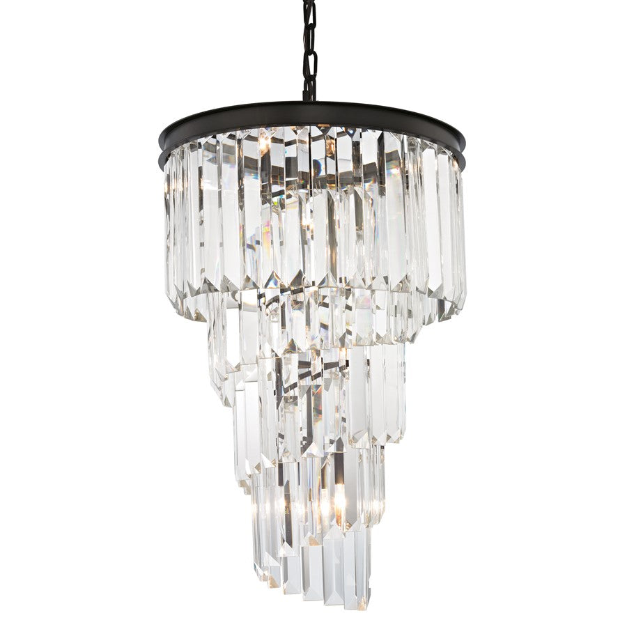 Atlas Lighting Palacial 16in 6-Light Chandelier | Traditional Oil Rubbed Bronze and Clear Crystal | Dining Room & Entryway | Model CL11283-BZ