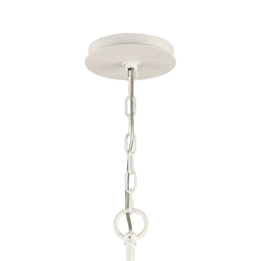Atlas Lighting Sea Urchin 34in 8-Light Chandelier | Coastal White Coral Metal and White Glass | Dining Room & Entryway | Model CL11328-WH