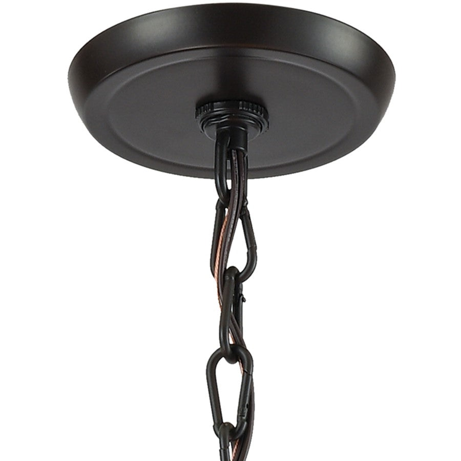 Atlas Lighting Weaverton 19in 3-Light Chandelier | Transitional Natural Rope and Oil Rubbed Bronze | Dining Room & Living Room | Model CL11389-NA