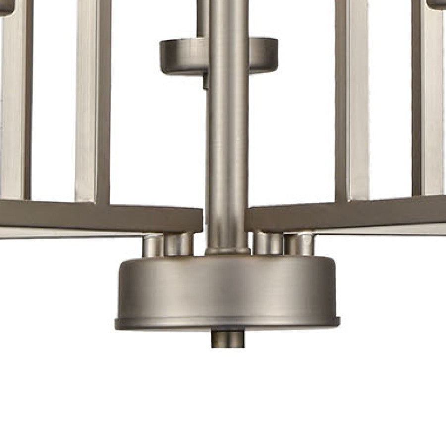 Atlas Lighting West End 20in 5-Light Chandelier | Transitional Brushed Nickel Metal | Dining Room & Living Room | 20 x 20 x 22 in | Model CL11391-NK