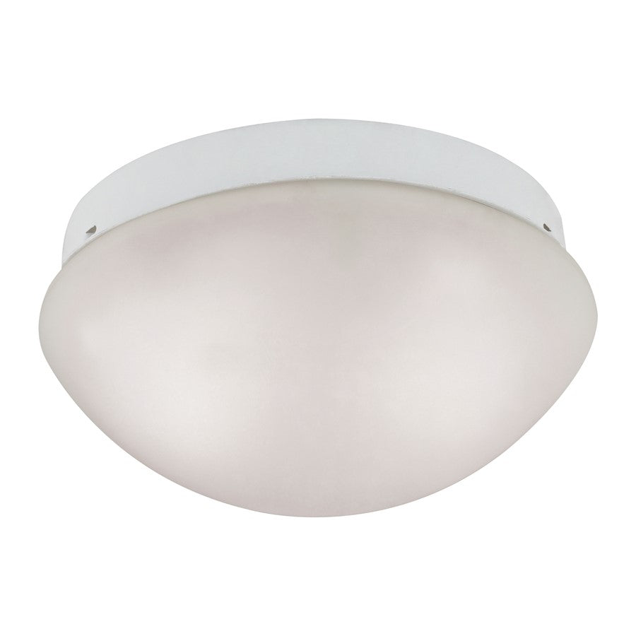 Atlas Lighting Elowen 10in 2-Light Flush Mount | Traditional White and White Frosted Glass | Bedroom & Hallway Ceiling Light | Model CL11442-WH3