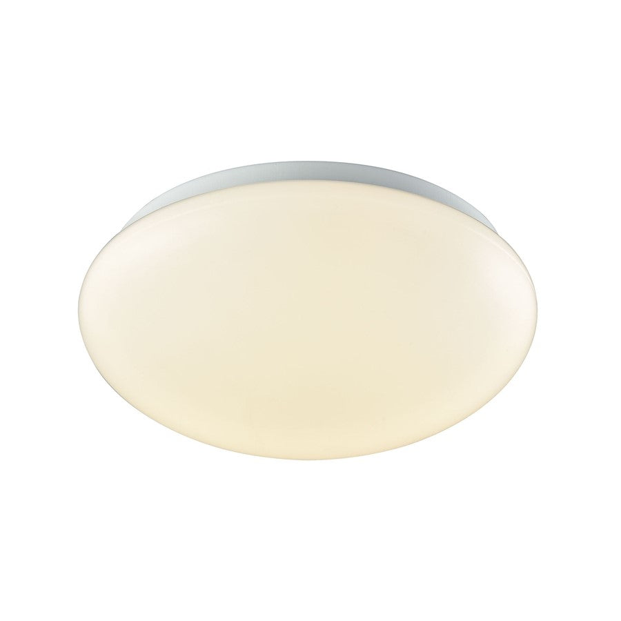 Atlas Lighting Kalona 10in 1-Light Flush Mount | Modern White and White Acrylic | Hallway & Bedroom Ceiling Light | 10 x 10 x 4 in | Model CL11472-WH