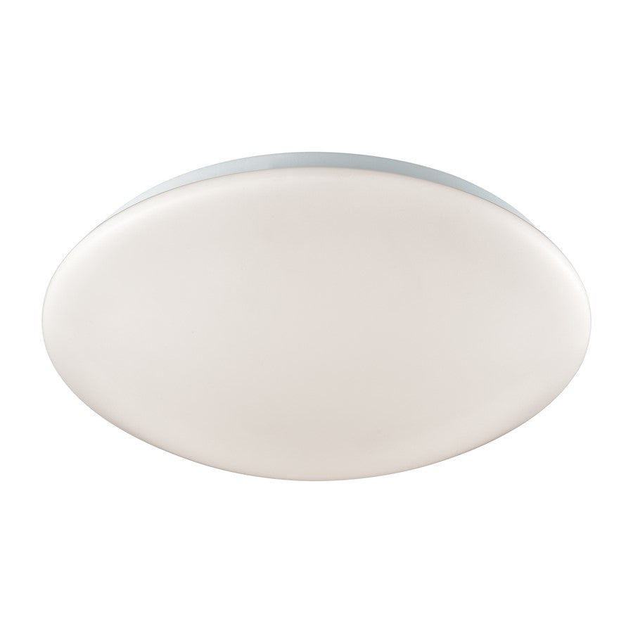 Atlas Lighting Kalona 13in 1-Light Flush Mount | Modern White and White Acrylic | Hallway & Bedroom Ceiling Light | 13 x 13 x 4 in | Model CL11473-WH