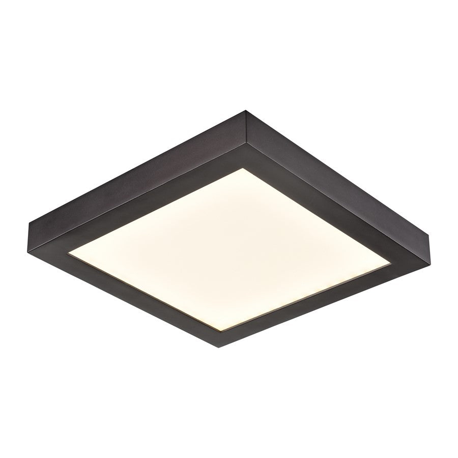Atlas Lighting Titan 6in 1-Light LED Square Flush Mount | Modern Oil Rubbed Bronze Metal and White Acrylic | Hallway & Closet | Model CL11515-BZ