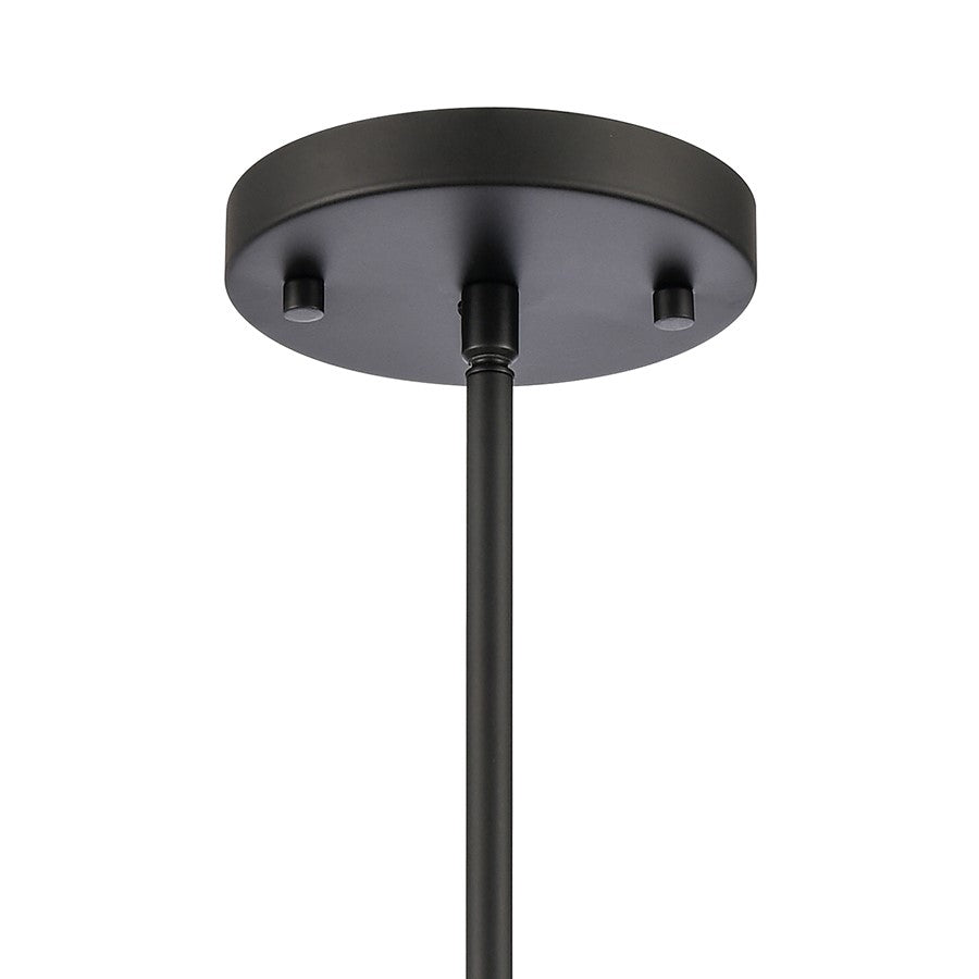 Atlas Lighting Fantania 8in 2-Light Mini Pendant | Traditional Matte Black and Clear Crystal | Kitchen Island & Dining Room | Model CL11584-BK