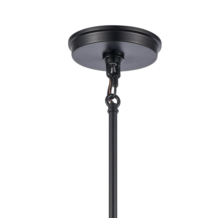 Atlas Lighting Boyer 18in 4-Light Pendant | Transitional Matte Black and Clear Glass | Kitchen Island & Dining Room | Model CL11736-BK