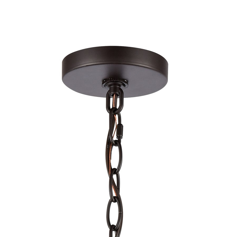 Atlas Lighting Calistoga 17in 3-Light Round Pendant | Traditional Oil Rubbed Bronze and Clear Glass | Kitchen Island & Dining Room | Model CL11744-BZ