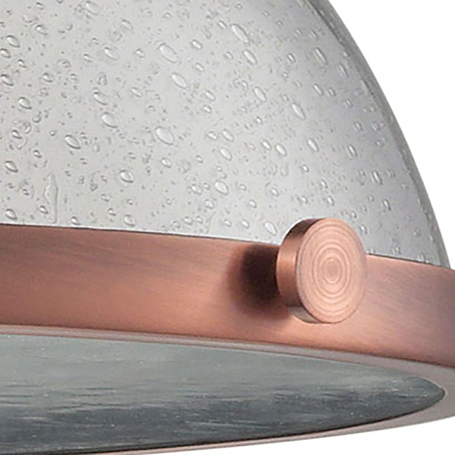 Atlas Lighting Chadwick 13'' Wide 1Lt Pendant, Copper/Clear