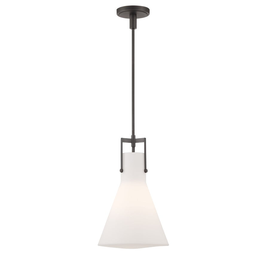 Atlas Lighting Izel 12in 1-Light Pendant | Transitional Oil Rubbed Bronze and Clear Glass | Kitchen Island & Dining Room | Model CL11781-BZ