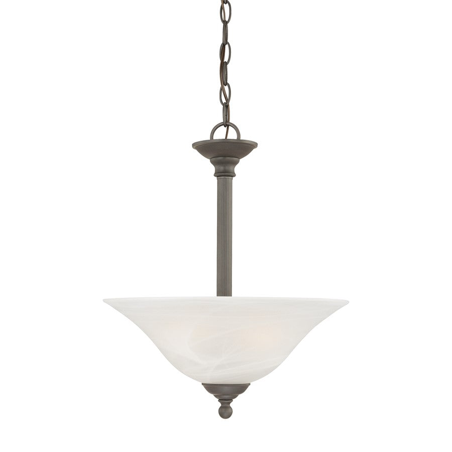 Atlas Lighting Riva 16in 3-Light Pendant | Transitional Painted Bronze and White Glass | Kitchen Island & Dining Room | Model CL11818-BZ