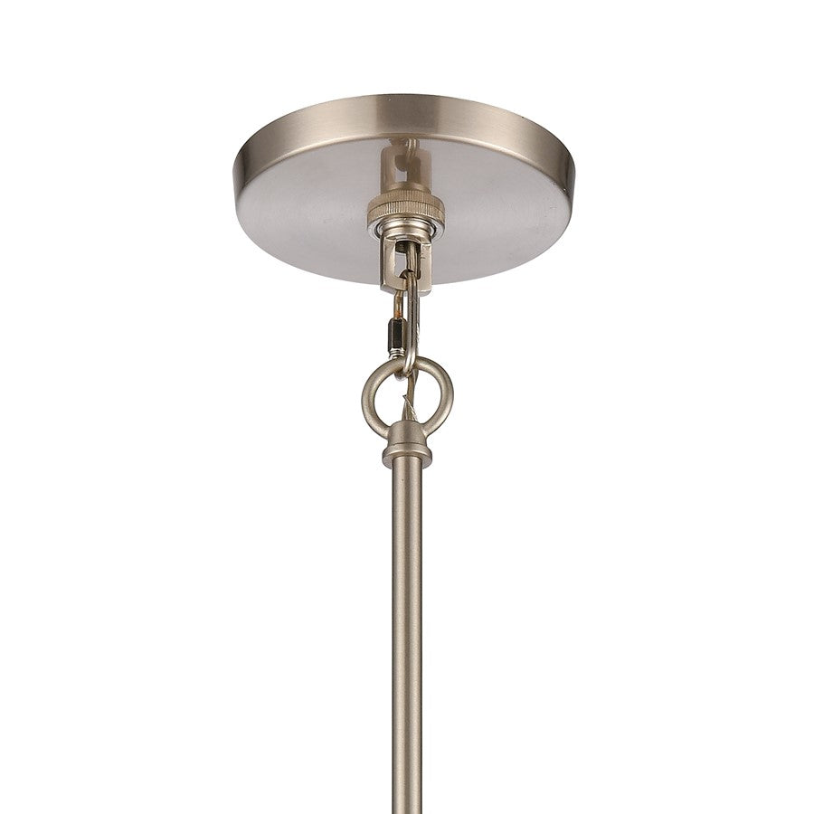 Atlas Lighting White Burlap 14in 1-Light Pendant | Coastal White and Ocean Blue Burlap Shade | Kitchen Island & Dining Room | Model CL11846-WH