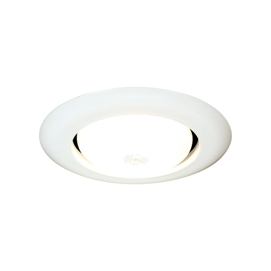 Atlas Lighting CL11957-WH 8in 1-Light Open Recessed Trim | Modern Matte White Metal | Living Room & Bedroom | 8 x 8 x 8 in | Model CL11957-WH