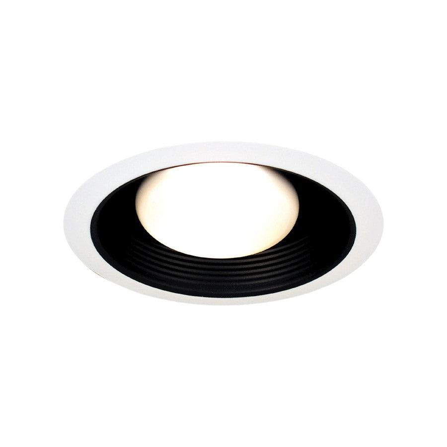 Atlas Lighting CL11961-WH 7in Recessed Lighting Trim | Modern White and Black Metal | Indoor Dry Locations | 7.25 x 7.25 x 7.25 in | Model CL11961-WH