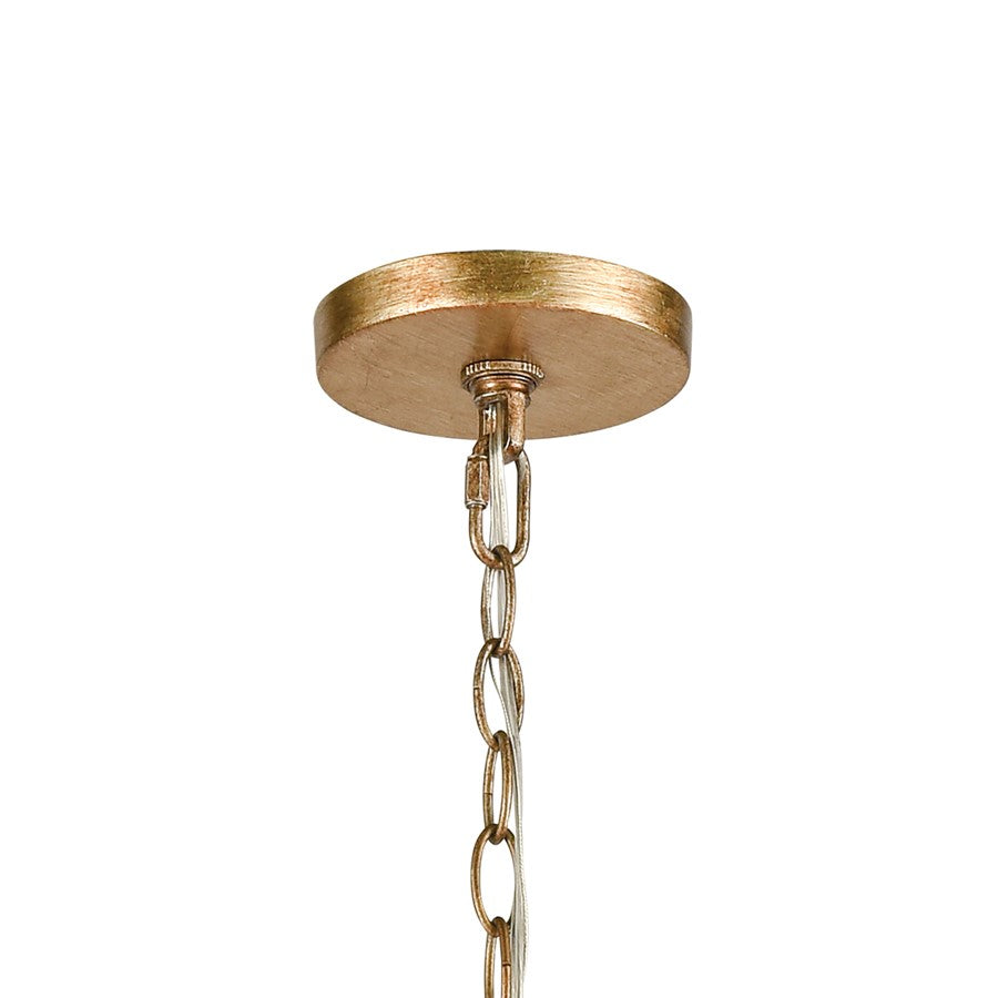 Atlas Lighting Katania 30in 9-Light Chandelier | Transitional Antique Gold Metal and Clear Crystal | Dining Room & Foyer | Model CL12533-GD