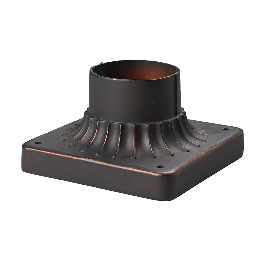 Atlas Lighting Outdoor Accessory Pier Mount | Traditional Clay Bronze Metal | Porch & Patio Post Base | 8 x 8 x 5 in | Model LA11080-BZ1