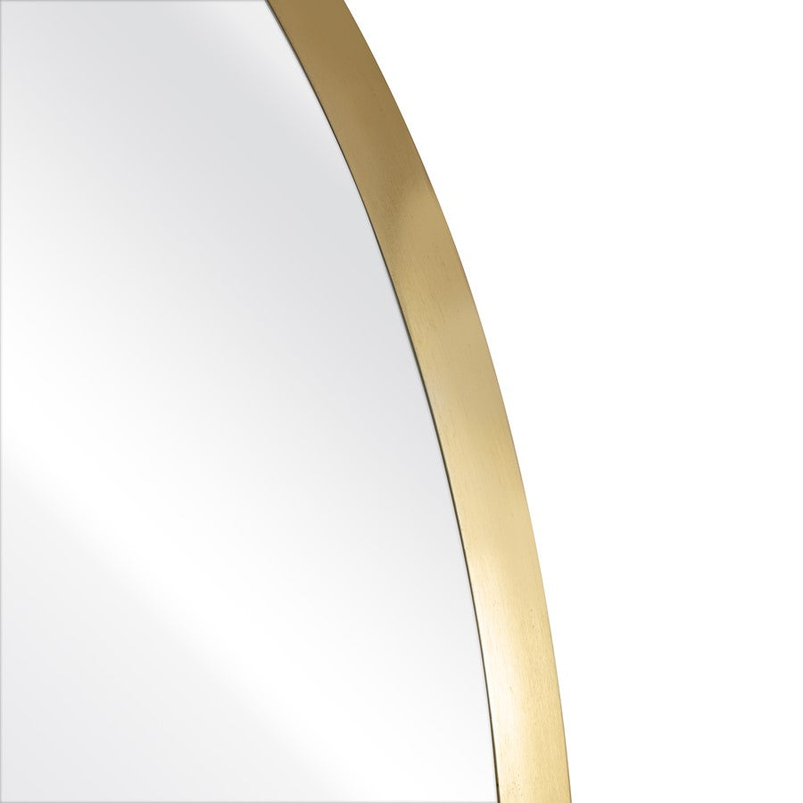 Atlas Lighting Beni 24in Round Wall Mirror | Brass Metal Frame | Entryway & Powder Room Accent | 24 x 24 x 0.75 in | Model MI11013-01