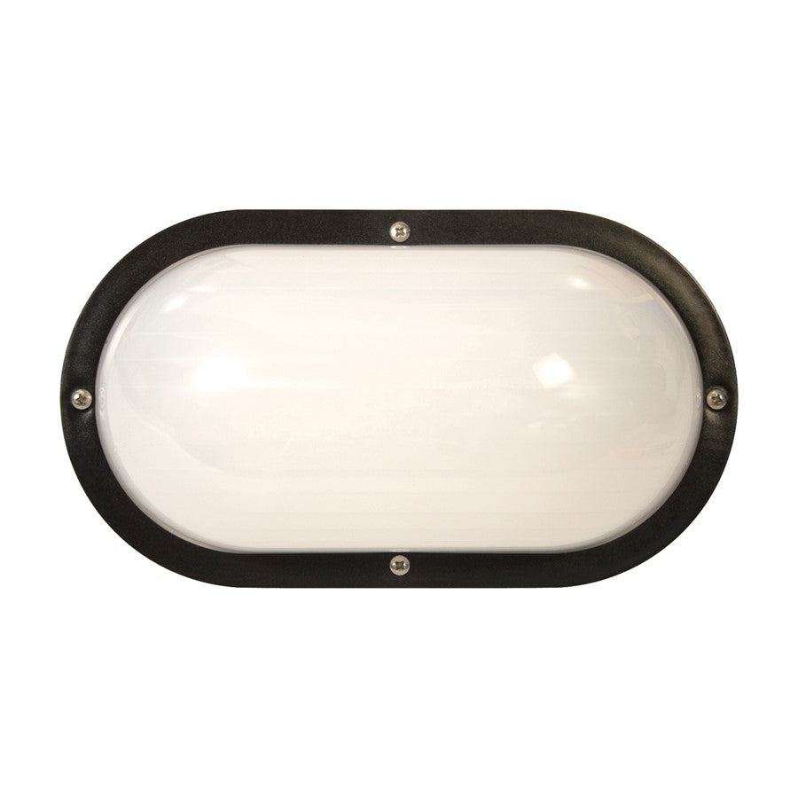Atlas Lighting Port 10.5in 1-Light Outdoor Sconce | Modern Oil Rubbed Bronze and White Plastic | Entryway & Patio | Model OL11206-BZ