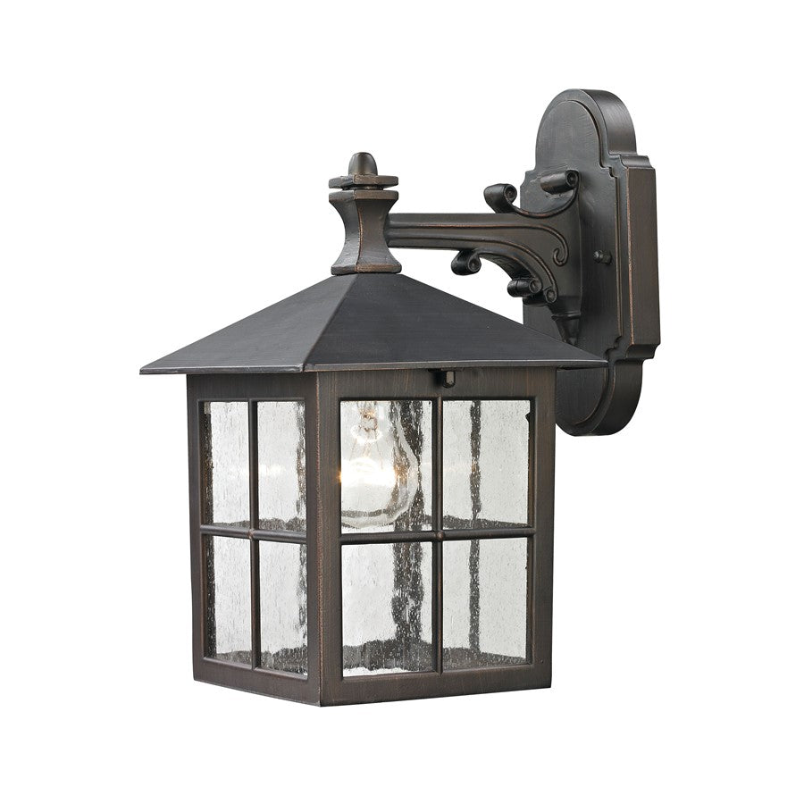 Atlas Lighting Shaker Heights 10in 1-Light Outdoor Sconce | Traditional Hazelnut Bronze and Clear Glass | Entryway & Covered Patio | Model OL11220-BZ