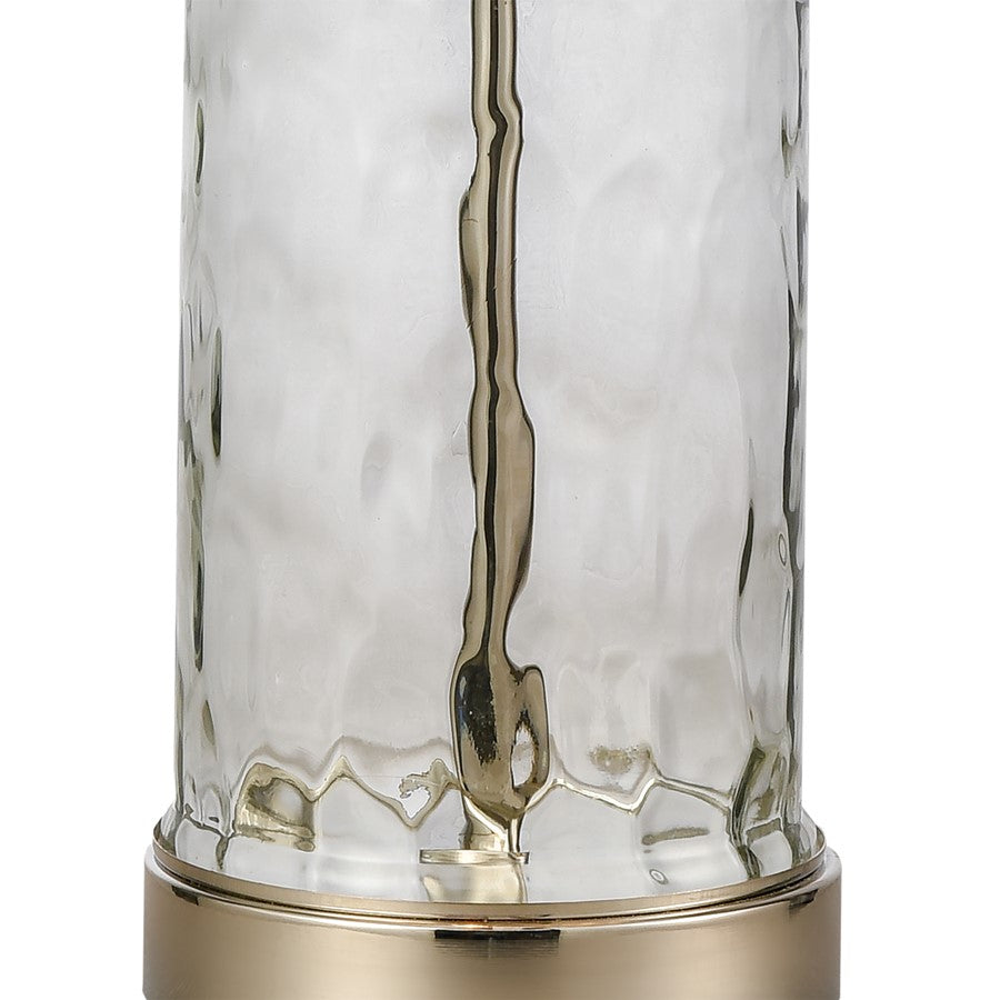 Atlas Lighting Tribeca 27in 2-Light Table Lamp | Clear Water Glass and Polished Nickel | Living Room & Bedroom | Model PL11110-CL