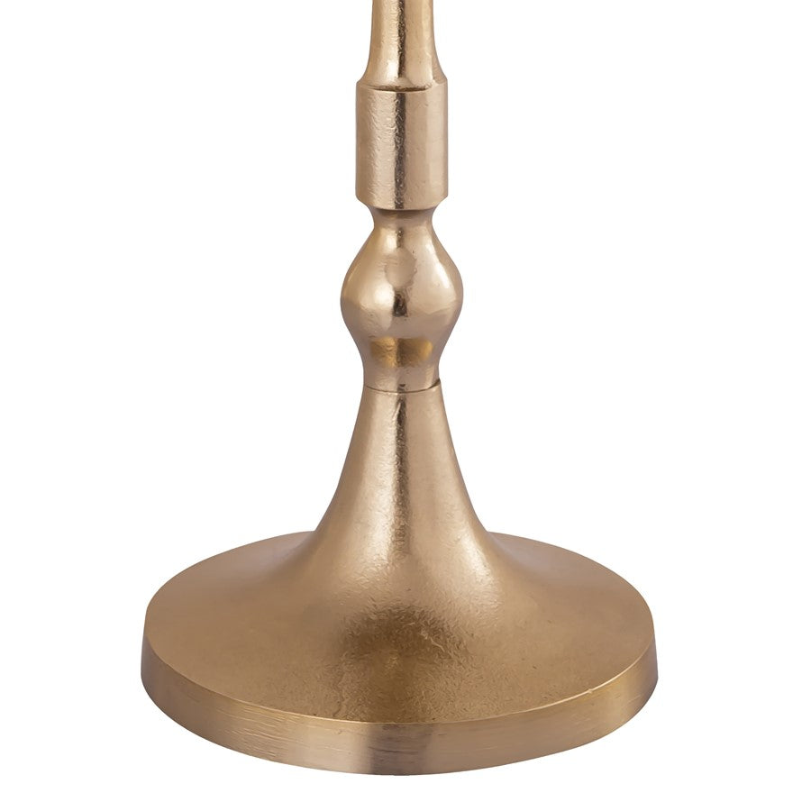 Atlas Lighting Dalloway 13in Round Accent Table | Gold Metal Traditional | Living Room & Hallway Side Table | 13 x 13 x 20 in | Model TA11063-01