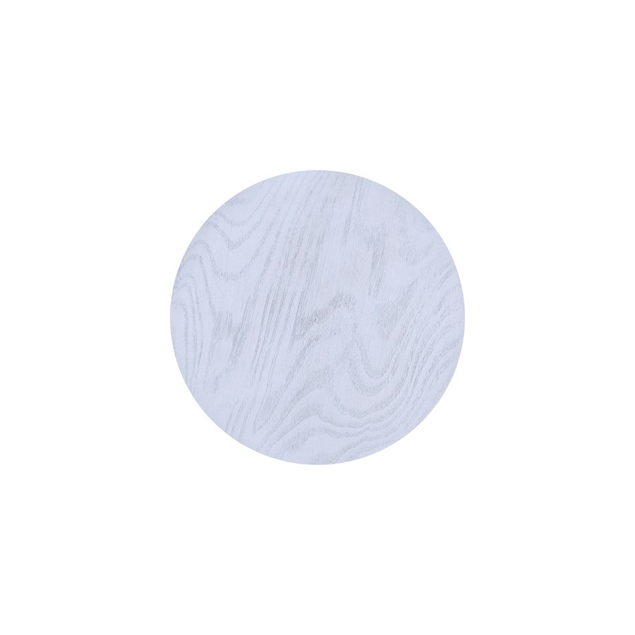 Atlas Prospect 12in Accent Table | White Ash Burl Wood with Satin Brass | Living Room & Bedroom | 12 x 12 x 25 in | Model TA11149-01