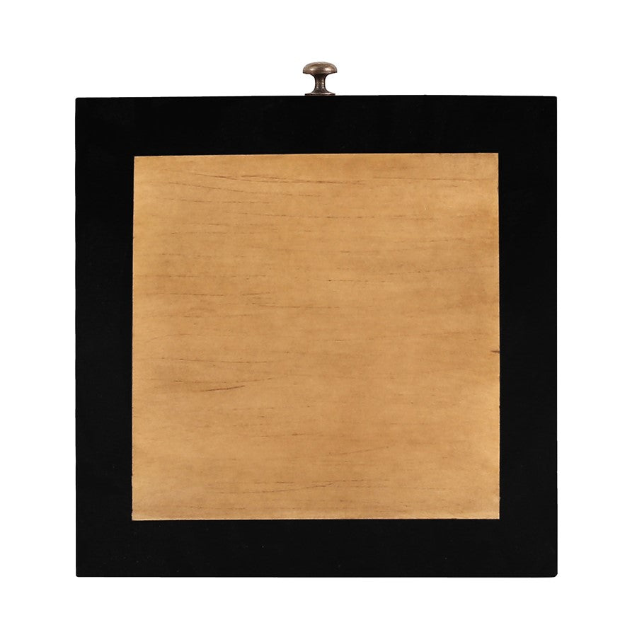 Atlas Renwood 10in Accent Table | Natural Wood with Black Trim | Living Room & Bedroom | 10 x 10 x 27 in | Model TA11153-01