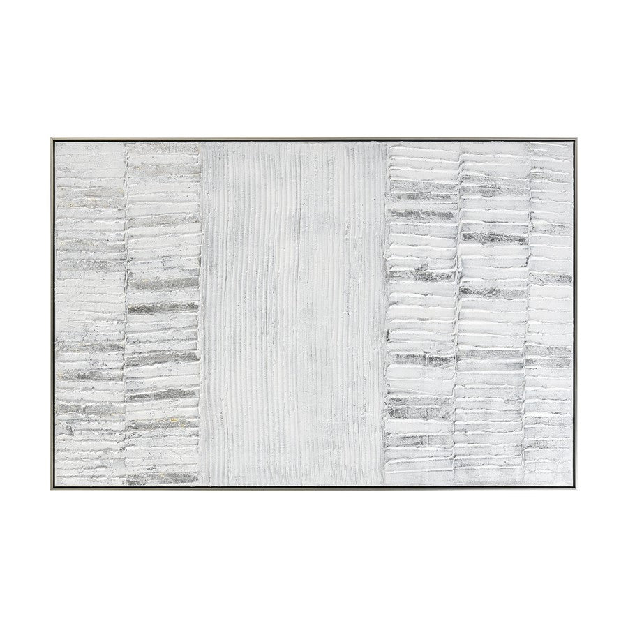 Atlas Lofi 40x60in Framed Wall Art | Textured White Acrylic Canvas | Living Room & Office Decor | 40 x 2 x 60 in | Model WA11084-01