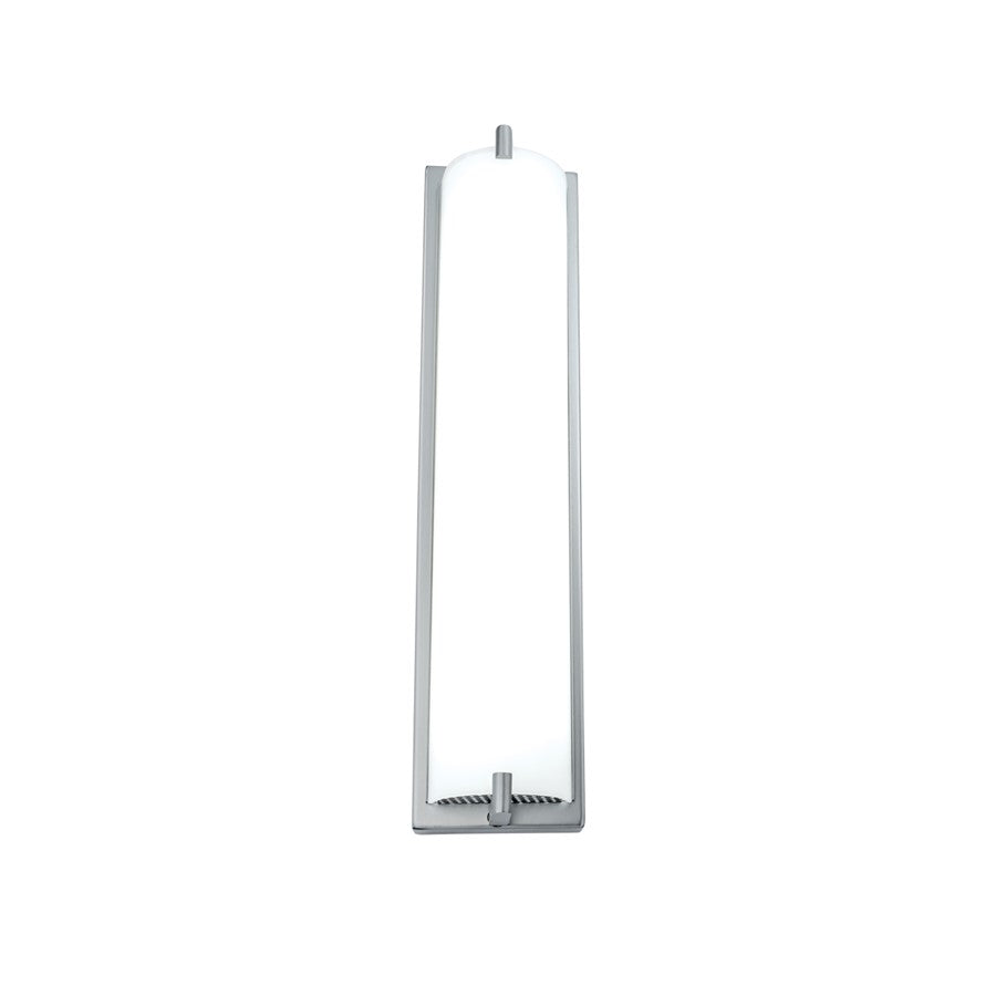 Atlas Lighting Alto 18in 1-Light Integrated LED Wall Sconce | Traditional Brushed Nickel and White Glass | Bedroom & Hallway | Model WL11015-NK