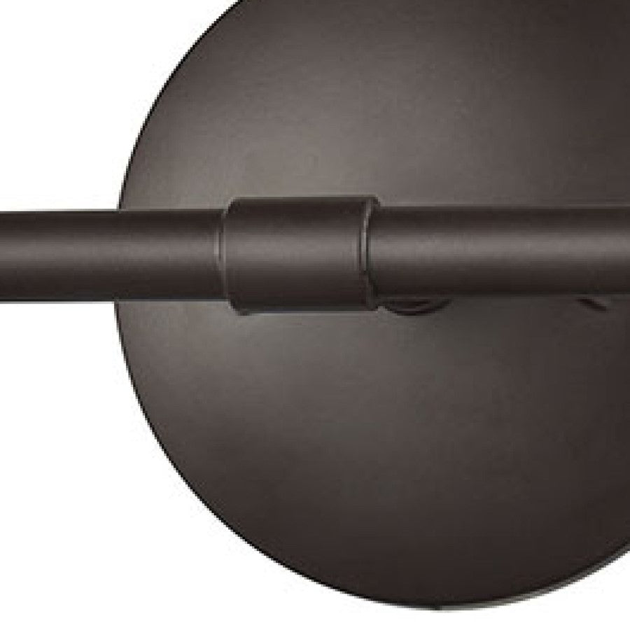 Atlas Lighting Beckett 15in 2-Light Vanity Light | Modern Oil Rubbed Bronze and White Frosted Glass | Bathroom Vanity | Model WL11203-BZ1