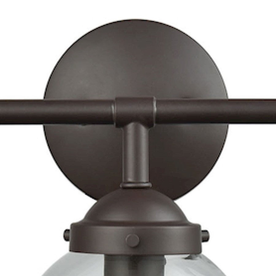 Atlas Lighting Beckett 24in 3-Light Vanity Light | Modern Oil Rubbed Bronze and Clear Glass | Bathroom Vanity | 24 x 7 x 11 in | Model WL11204-BZ