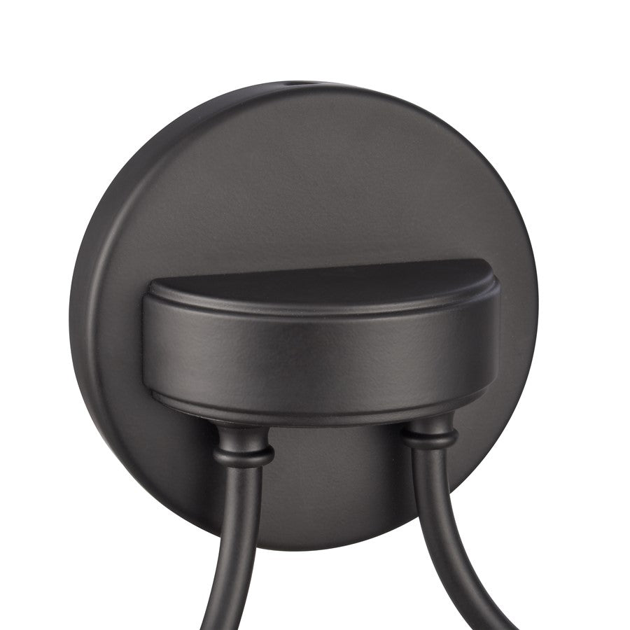 Atlas Lighting Cecil 14in 2-Light Vanity Light | Traditional Matte Black Metal | Bathroom & Powder Room | 14 x 6.5 x 7.75 in | Model WL11249-BK