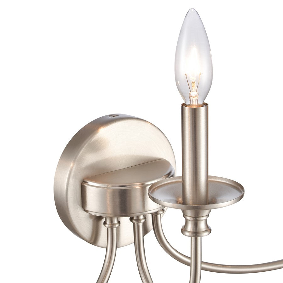 Atlas Lighting Cecil 22in 3-Light Vanity Light | Traditional Brushed Nickel Metal | Bathroom & Powder Room | 22 x 6.5 x 7.75 in | Model WL11250-NK