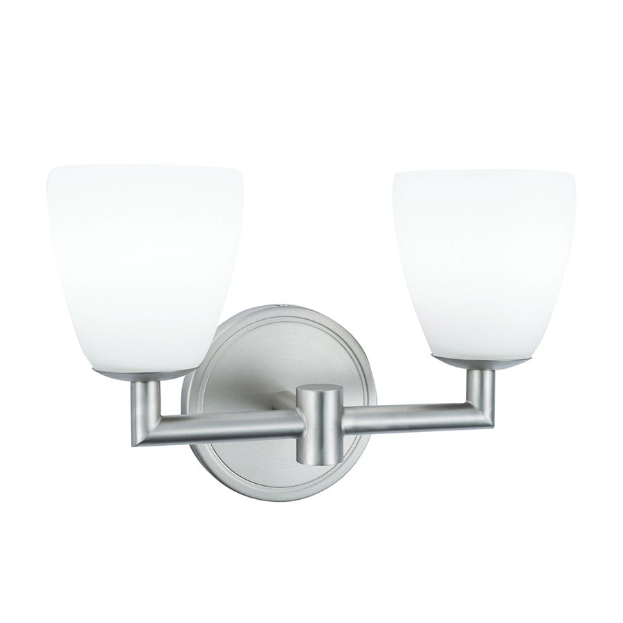 Atlas Lighting Chancellor 11in LED Vanity Light | Traditional Brushed Nickel and Opal Glass | Bathroom Vanity | 11 x 5 x 7 in | Model WL11253-NK