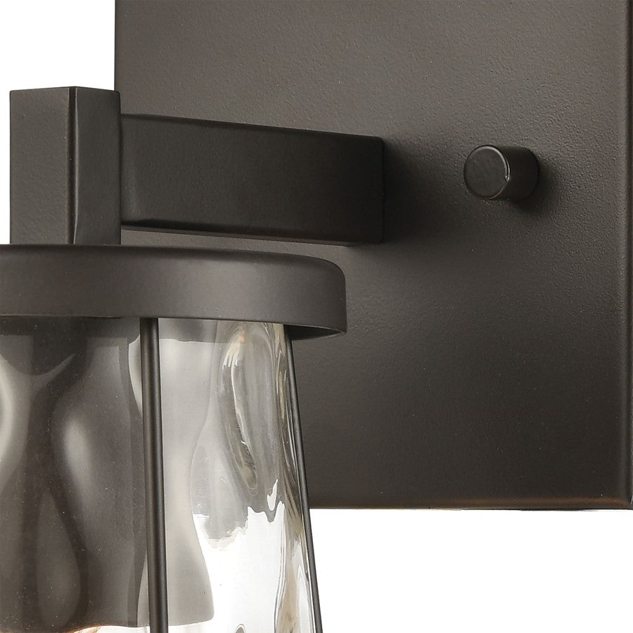 Atlas Lighting Kendrix 11in 1-Light Wall Sconce | Transitional Oil Rubbed Bronze and Clear Glass | Hallway & Bathroom | Model WL11354-BZ