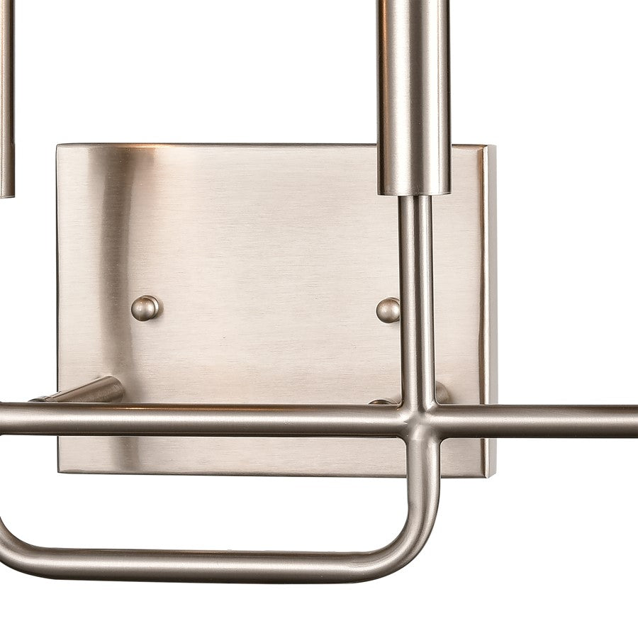 Atlas Lighting Park Slope 18in 4-Light Vanity Light | Transitional Brushed Nickel Metal | Bathroom Vanity & Grooming | Model WL11398-NK