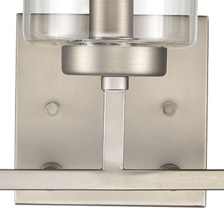 Atlas Lighting West End 23in 3-Light Vanity Light | Transitional Brushed Nickel and Clear Glass | Bathroom Vanity | Model WL11476-NK