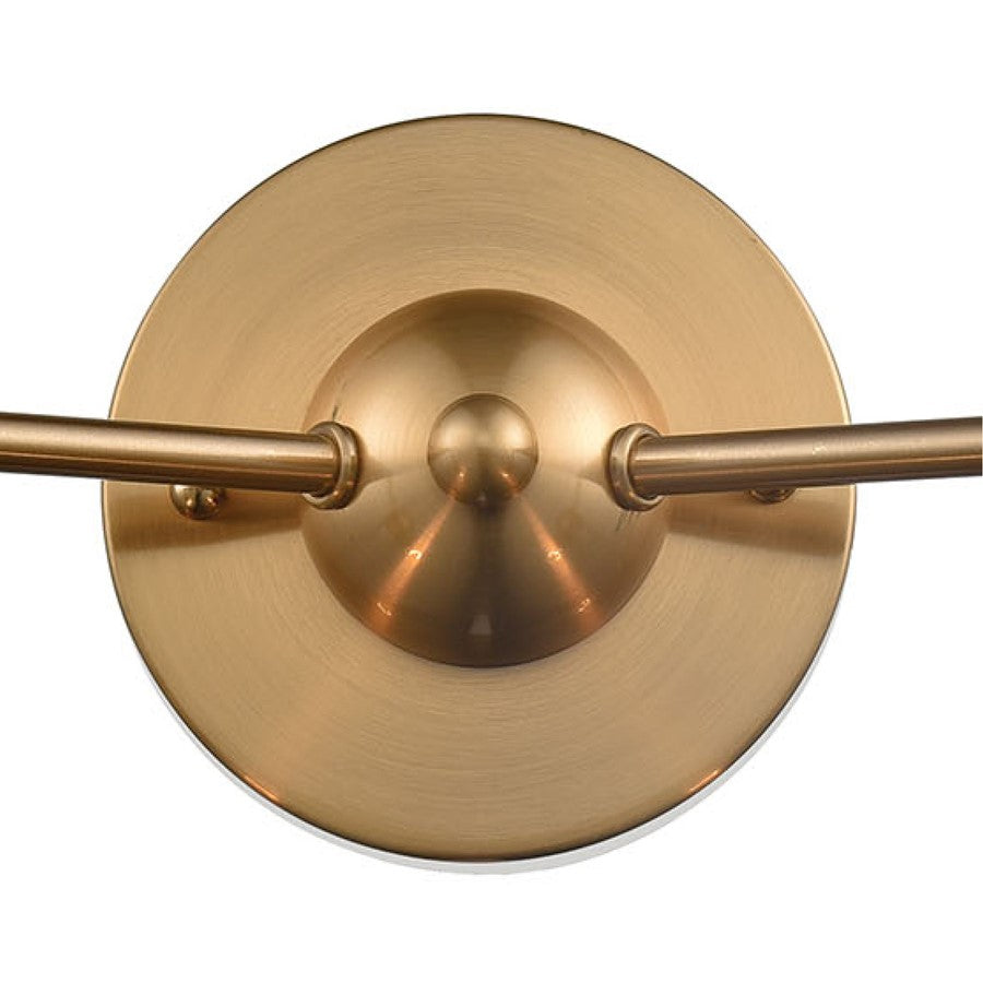 Atlas Lighting Astoria 16'' Wide 2Lt Vanity Light, Satin Gold/Clear