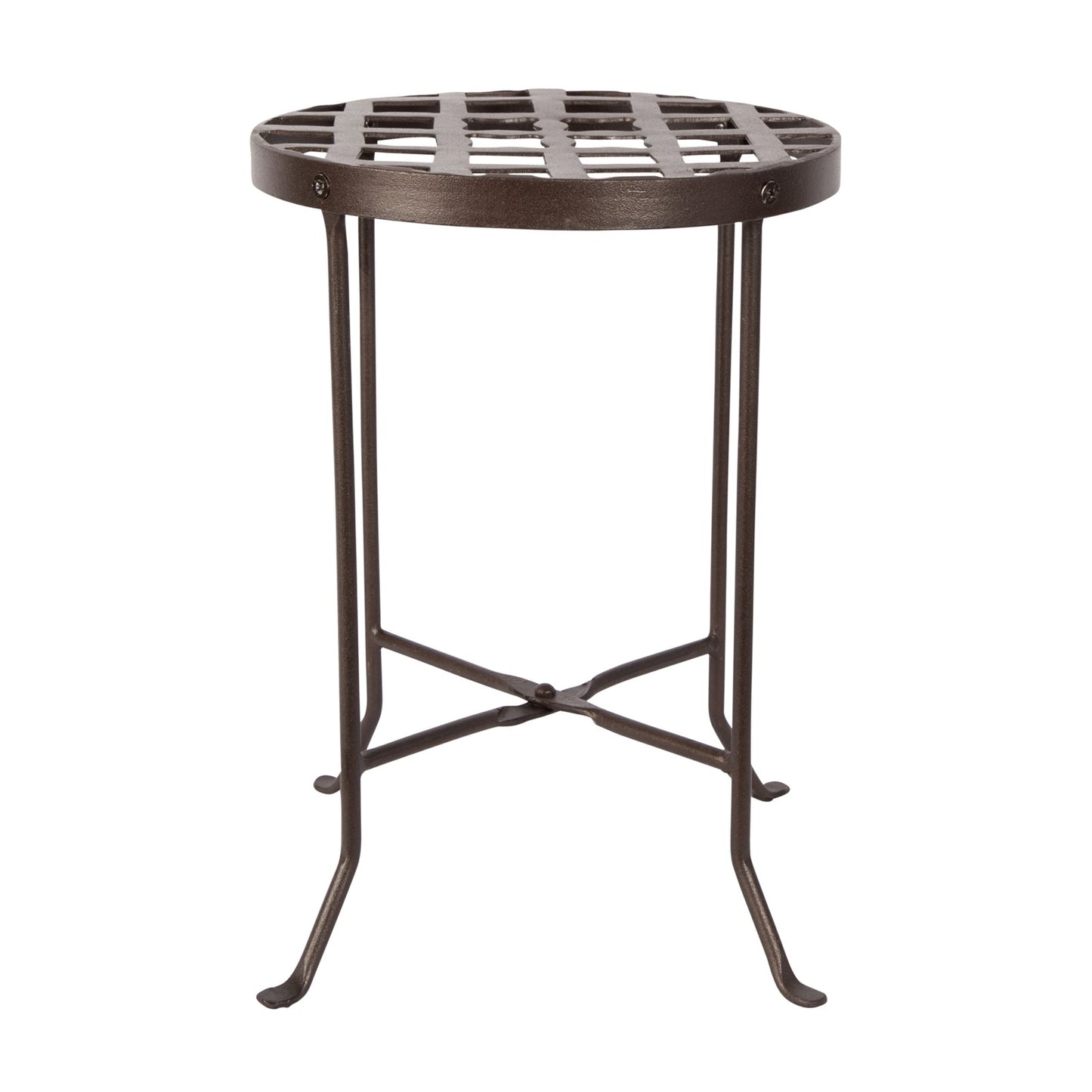 ACHLA Flowers Plant Stand II 11.5in Dia | Roman Bronze Wrought Iron | Patio & Indoor Plant Display | 11.5 x 11.5 x 16.5 in | Model FB-22