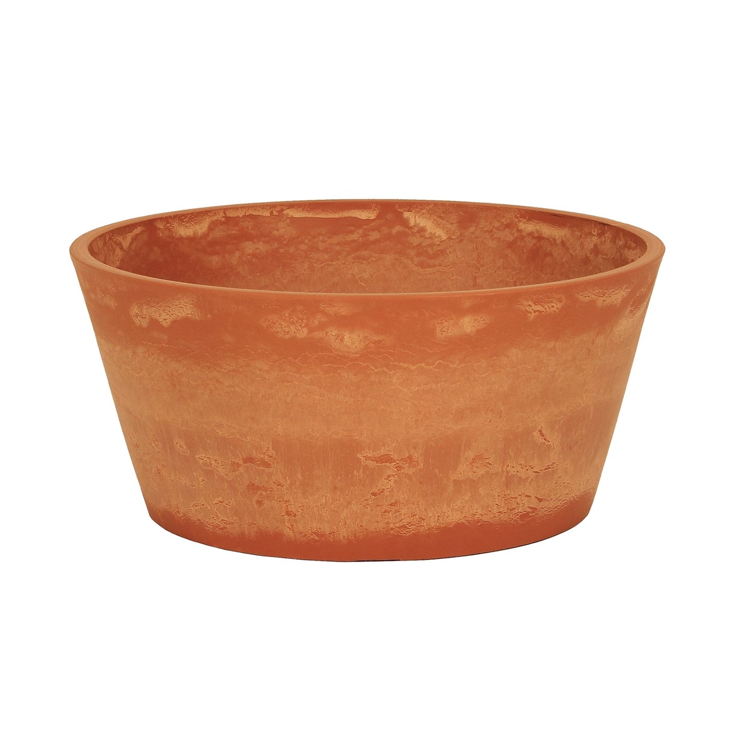 ACHLA Denise Planter I 16in Terra Cotta Planter | Rustic Polymer-Stone Pot on Black Wrought Iron Stand | Patio & Living Room Plant | Model FB-59-S