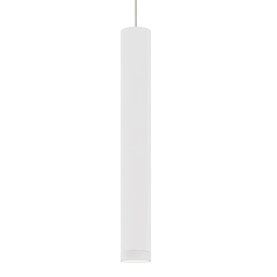 Besa Lighting Cafe 18in 1-Light Pendant | Contemporary Satin Nickel and White Glass | Kitchen Island & Dining Room | Model 1XT-CAFE18WF-SN