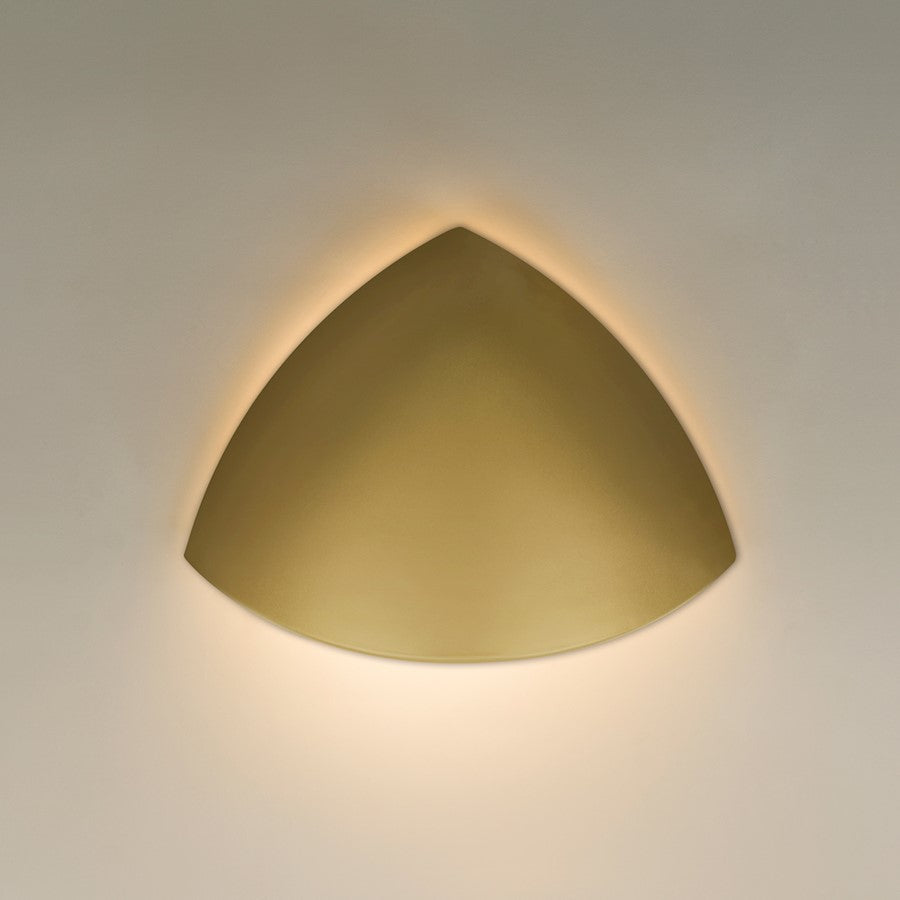 Besa Lighting Cirrus 12.75in 1-Light LED Outdoor Sconce | Modern Gold Glass | Covered Patios & Entryways | 4 x 12.75 x 10 in | Model 2971GD-LED