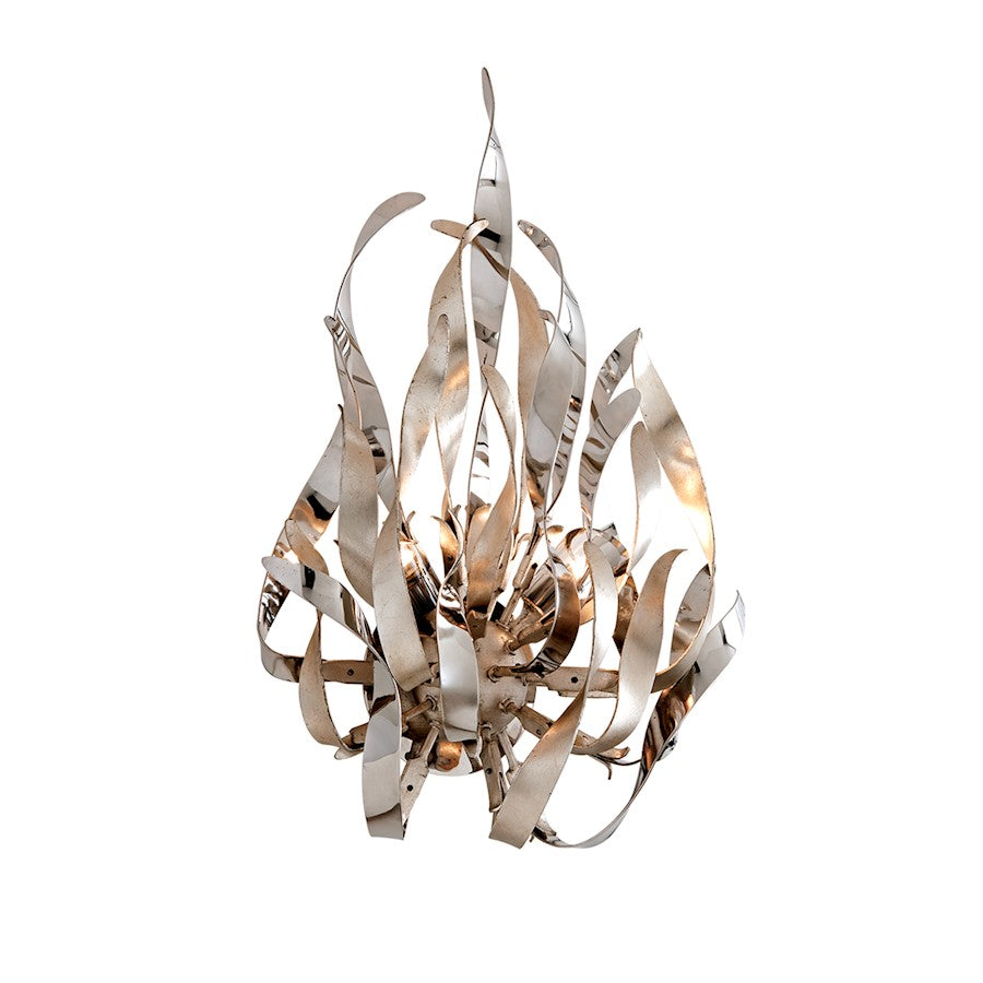 Corbett Lighting Graffiti 2 Lt Wall Sconce, Silver/Smoke - 154-12-SL-SS