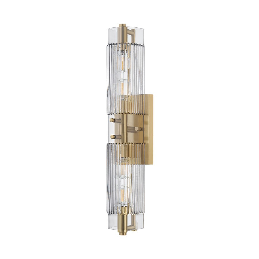 Corbett Lighting Duoro 4Lt Bath and Vanity, Brass/Clear Smoke - 562-04-VB